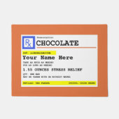 Recept chocolade Aangepast Grappig Deurmat (Voorkant)