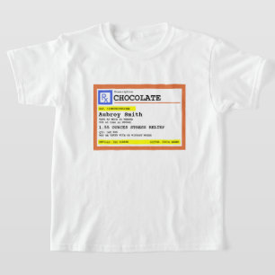 Recept chocolade gepersonaliseerd t-shirt