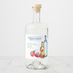 Recept etiket voor signature cocktail als huwelijk