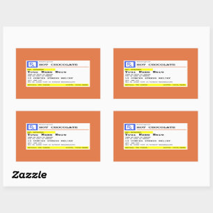 Recept Hot Chocolate gepersonaliseerd Rechthoekige Sticker