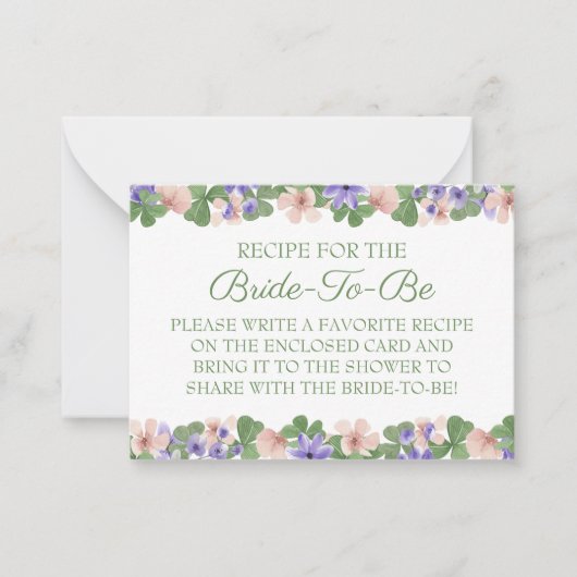 Recept Kaart Instructie Notitiekaartje (Voorkant)