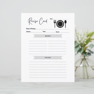 Recept Kaart Leeg schrijven in Kaart Minimal Ele