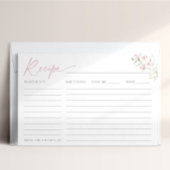 Recept Kaart voor de Bride Blush Pink Wildflowers