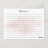 Recept Kaart voor moderne Waterverf (Achterkant)