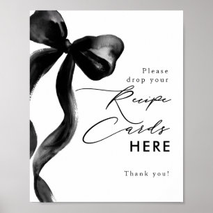 Recept Kaarten hier Black Bow Vrijgezellenfeest te Poster