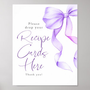 Recept Kaarten Paarse boog Vrijgezellenfeest teken Poster