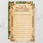 Recept Kaarten receptenmenu, lege lijst (Voorkant / Achterkant)