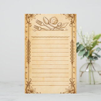 Recept Kaarten receptenmenu, lege lijst