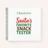 Recept Kerstcitaat snack tester naam Notitieboek (Voorkant)