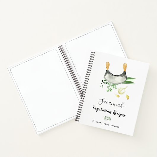Recept koken voedsel vegetarische kruiden notitieboek (Binnen)