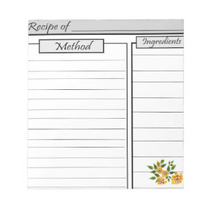 Recept Notitieblok: Notitieblok