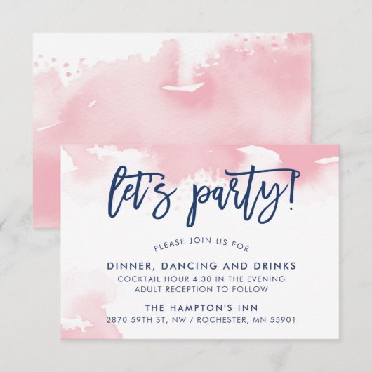 RECEPT schattige handgeschreven waterverf voor de Kaart (Voorkant / Achterkant)