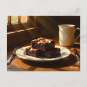 Recept Thuisgemaakte Brownies Ansichtkaart Briefkaart (Achterkant)