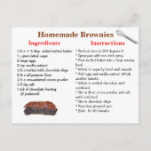 Recept Thuisgemaakte Brownies Ansichtkaart Briefkaart (Voorkant)