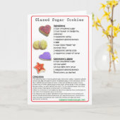 Recept van geglazuurde suikerkoekjes kaart (Gele Bloem)