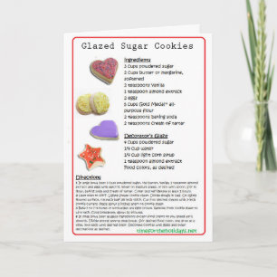 Recept van geglazuurde suikerkoekjes kaart