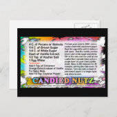 Recept van gekonfijte noten Kaart (Voorkant / Achterkant)