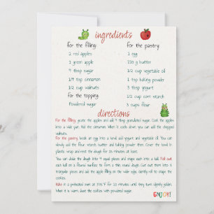 Recept van het Christmas Apple Cookies Wenskaart Kaart