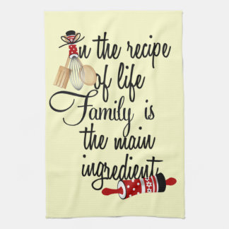 Recept van het leven is familie Keukenhanddoek