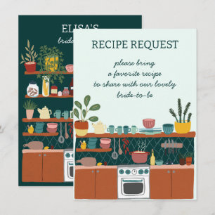 RECEPT VERZOEK Bruiloft Uitnodiging Mooie Recept V Informatiekaartje