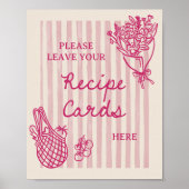 Recept voor bruidsdouche met de hand getekend van  poster (Voorkant)