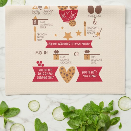 Recept voor Chocolade Chip Cookies Theedoek (Gevouwen)