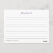 Recept voor de bruid Floral & Butterfly Briefkaart (Achterkant)