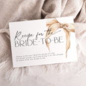 Recept voor de bruid-to-be verzoek neutrale boog informatiekaartje