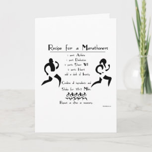 Recept voor een Marathoner Quote Kaart