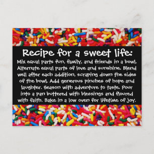 Recept voor een Sweet Life Briefkaart