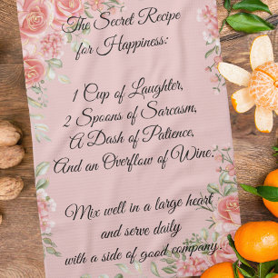 Recept voor geluk Bloemige theedoek