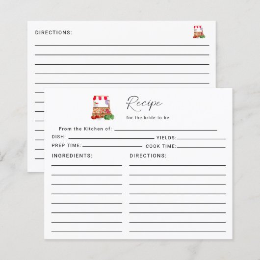 Recept voor het Bride Off The Market Vrijgezellenf (Voorkant / Achterkant)