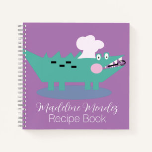 Recept voor lieve alligator bakker voor kinderen notitieboek