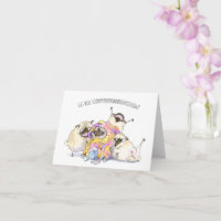 Recept voor Love Pug Get Well Card