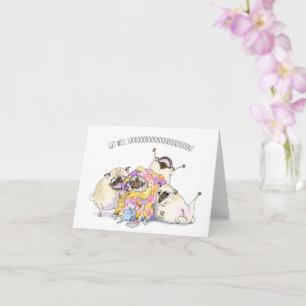 Recept voor Love Pug Get Well Card Kaart