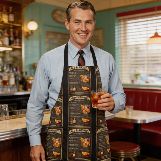 Recept voor Old Fashioned Cocktail Klassieke Bar Schort
