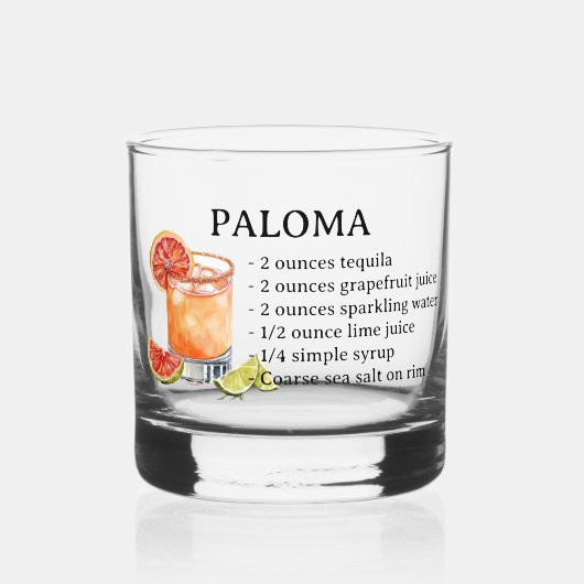 Recept voor Paloma Tequila Cocktail Whisky Glas (Voorkant)