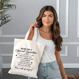 Recept voor speciale oma Moederdag cadeau Tote Bag
