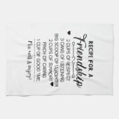 Recept voor speciale vriendschap Moederdag cadeau Theedoek (Horizontaal)