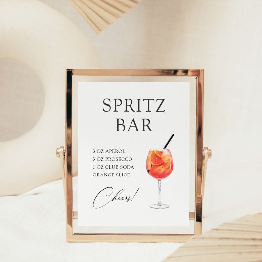 Recept voor Spritz Cocktailbar Poster