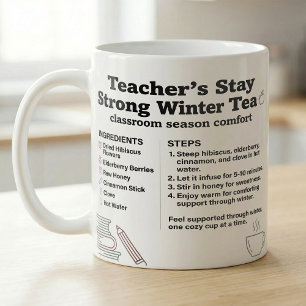 Recept voor winterthee voor leraren voor lange dag koffiemok