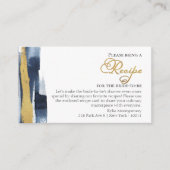 Receptaanvraag | Abstract Goudblauw Vrijgezellenfe Informatiekaartje (Voorkant)