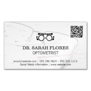 Receptbril   Optometrist QR-code Magnetisch Visitekaartje