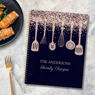 Recepten Kookboek Roze Goud Glitter Keuken Gereeds Notitieboek