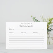 Recepten Modern Script uit de keuken Recept Kaart (Staand voorkant)