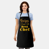 Recepten van de beste chef Black Schort (Gedragen)