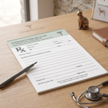 Receptenblok voor dierenartsen met navulbare RX, w