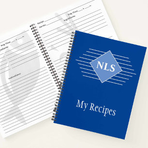 Receptenboek met eigenaarsinitialen notitieboek