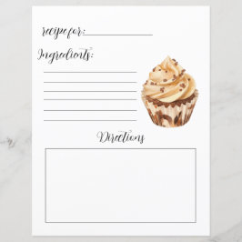 Receptenboek Pagina voor Cupcakes