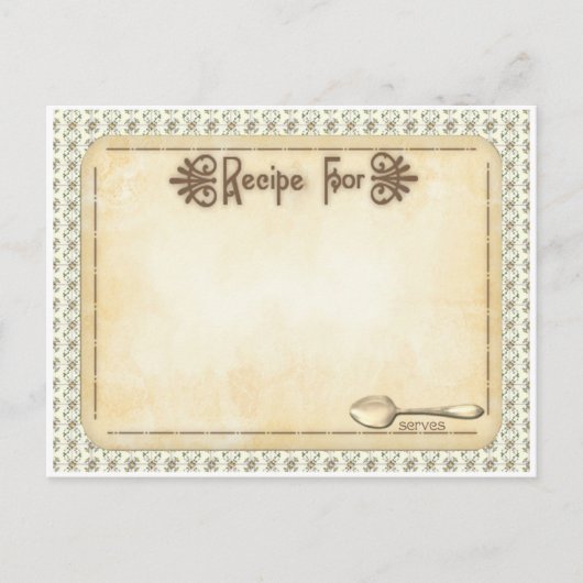 Receptenkaarten Grootmoeder Oud Tijdig Kijken Briefkaart (Voorkant)